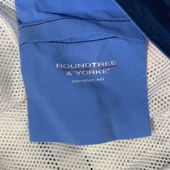 Brand New Roundtree & Yorke Men's Size 4XB Big Blue Orange Board Shorts Swimwear - Picture 2 of 9
